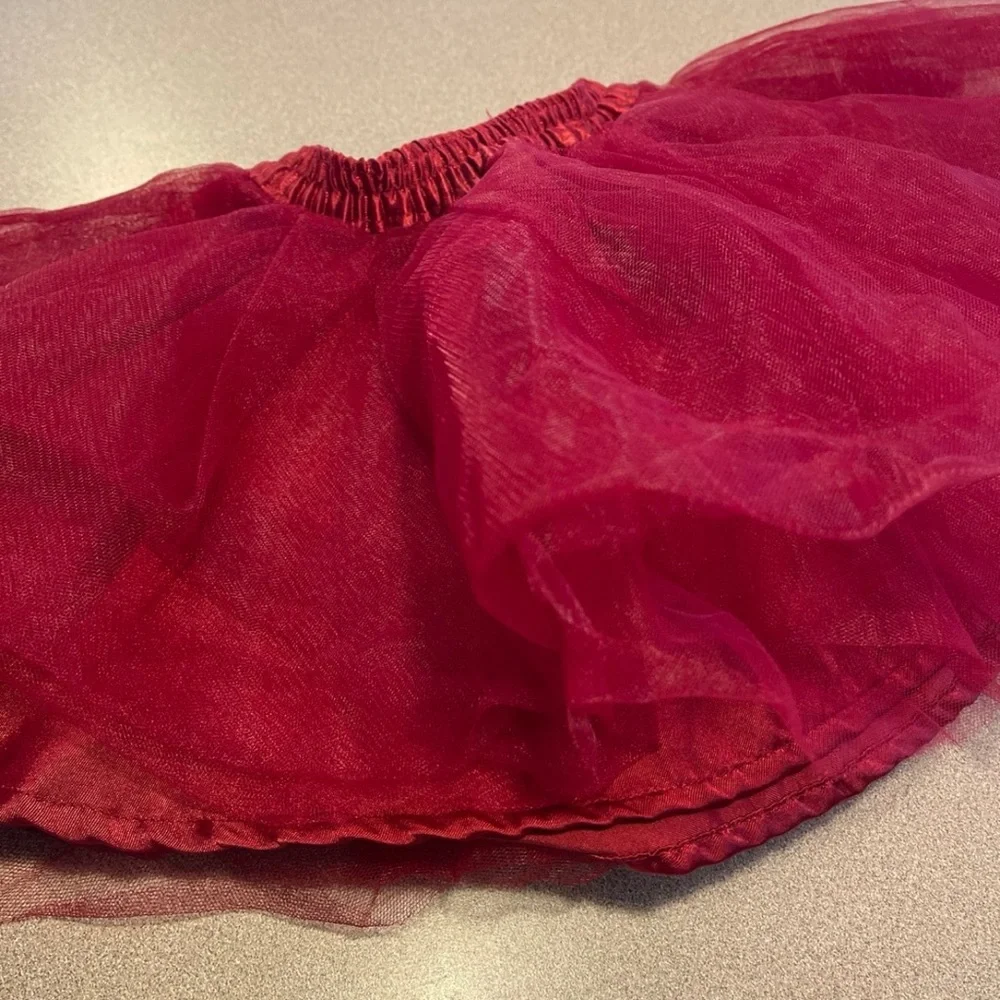 Kids Red Tulle Skirt Gymboree maroon Tutu 18-24 months